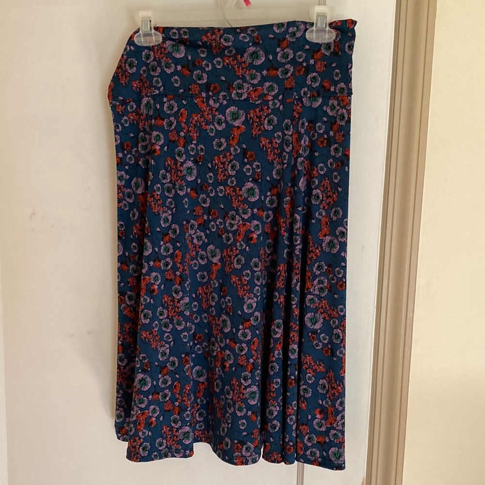 LulaRoe Azure Skirt with Flowers